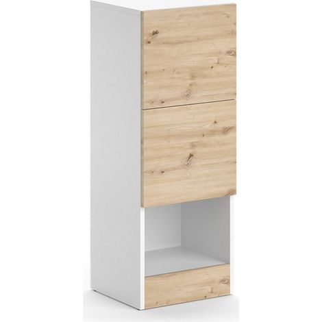 Mobiletto bagno Alf, Bianco, 35 x 92 cm con 2 cassetti, Vicco (1/5)