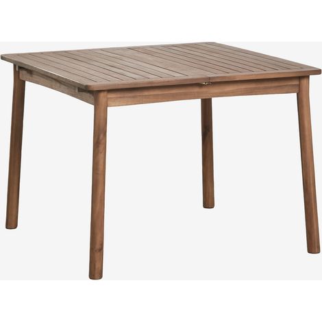 Tavolo da pranzo estensibile 100-160x100 cm in legno di acacia Karvia SKLUM             (1/5)