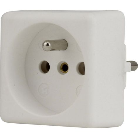 Übergangsstecker D/F weiß Übergangsstecker