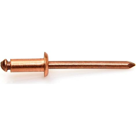 500 Rivets Aveugles Tête Ronde GORIVET CUB TRS 4 x 8 mm - Cuivre/Bronze - D-Work