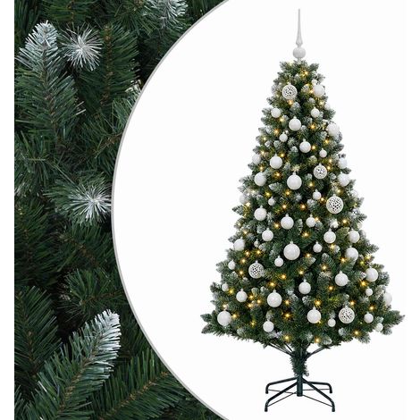 Artificial Christmas Tree with Bauble 210 cm 300 LEDs vidaXL (1/5)