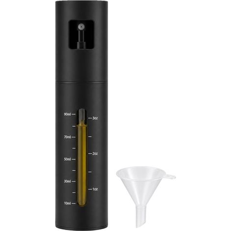 Pulvérisateur d'huile en acier inoxydable 100 ml avec graduation, pulvérisateur d'huile pour huile alimentaire, pulvérisateur d'huile pour friteuse, vinaigre et huile, bouteille en verre (1/5)