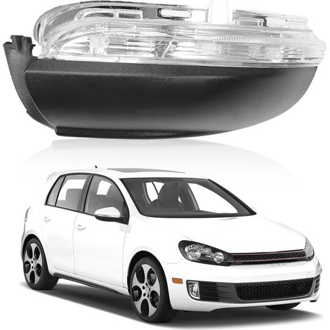 Indicateurs de direction rétroviseur pour Golf 6 MK6/GTI / R20, clignotan repetiteur rétroviseu latéral pour Tou-ran 2011-2015 5K0949101(gauche - côté conducteur) (1/5)