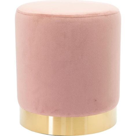 Marvin Pouf In Velluto Poggiapiedi Sgabello Per Casa Soggiorno Letto Camera Salotto Divano Tavolino Rotondo Poltrona Rosa (1/2)