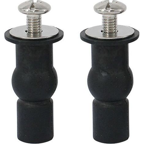 Charnière pour abattant de WC - convient à toutes les toilettes - 40 mm, noir, 2 pièces (1/5)