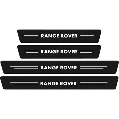 (4 pièces pour seuils de porte) Autocollants en fibre de carbone pour seuils de porte de voiture, compatibles avec Land Rover Range Rover Sport. Protection anti-rayures. (1/4)