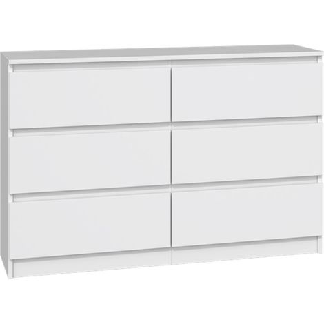 Selsey Malwa - Kommode mit sechs Schubladen, weiß, 120 cm (1/5)