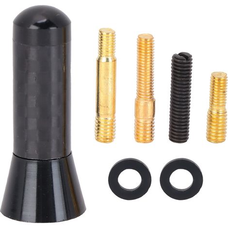 Antenas automotrices universales de fibra de carbono y aleación de aluminio de 3,5 cm de longitud.