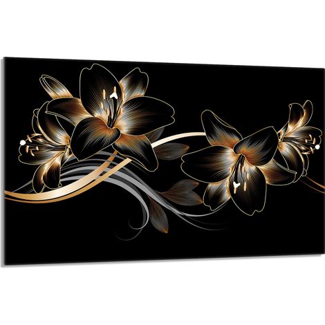 Plaque de protection en verre pour poêle 80x52 Orchidea (1/5)