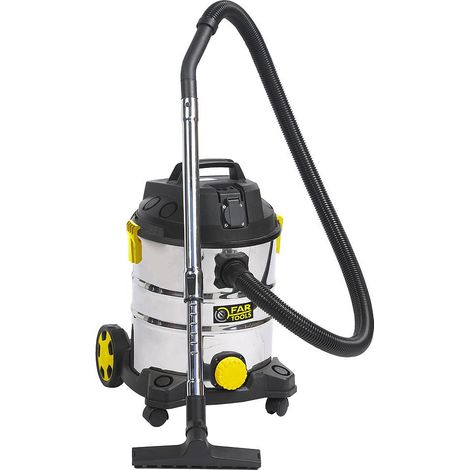Aspirapolvere a umido/asciutto - 1400 W - Vasca in acciaio inox 25 L con ingresso temporizzato - FAR TOOLS - 101032