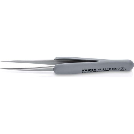 KNIPEX 92 21 12 ESD Pinza de precisión con mangos ESD de goma  112 mm (1/5)