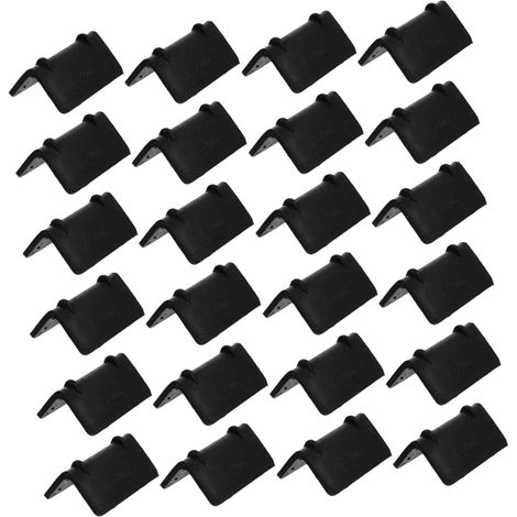 100 protège-coins de transport - plastique - noir - forme L (1/5)