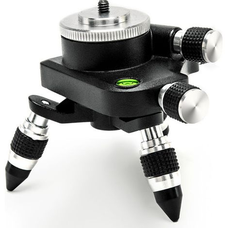 Adattatore per livella laser FOREHILL, supporto per treppiede in lega di alluminio, filettatura da 1/4" e 5/8" per la maggior parte delle livelle laser, base sottile girevole a 360 gradi (1/5)