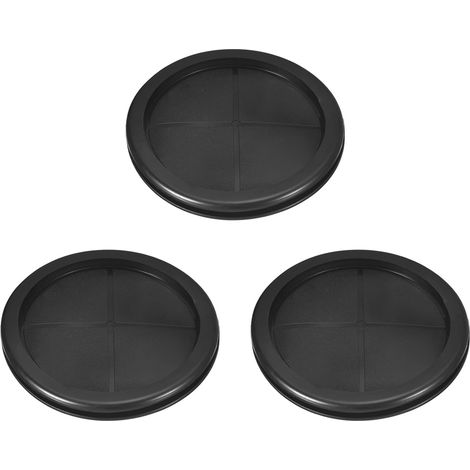 3Pcs Passe-Fils En Caoutchouc 3-15/16" (100mm) Trou De Perçage, 3-9/16" (90mm) ID Bouchons De Trou À Double Face Joint D'Étanchéité Pour Firewall Protection De Câble, Noir (1/5)