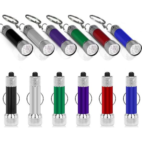Juego de 12 linternas LED, ideales para niños y adultos, mini linternas coloridas con iluminación LED superbrillante, perfectas para senderismo y acampada. (1/5)