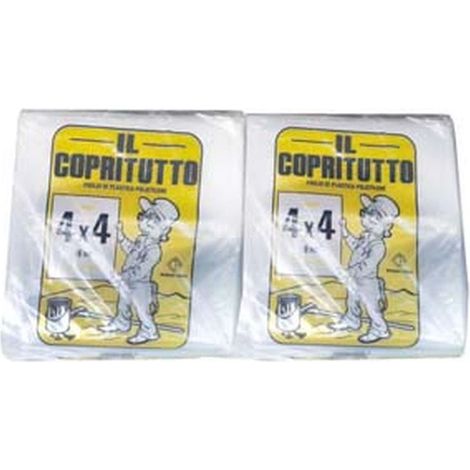 Telo copritutto neutro mt.4x4 extra pesante - mt.4x4 gr.750 - 10 cf