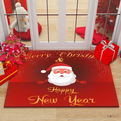 Tapis absorbant de Noël, tapis d'entrée de Noël, paillasson antidérapant de Noël, tapis décoratif de Noël, paillasson de Noël, moquette (1/5)