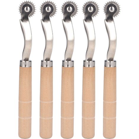 JSSEVN - stainless steel tracing wheels with wooden handles for marking and sewing (1/5)