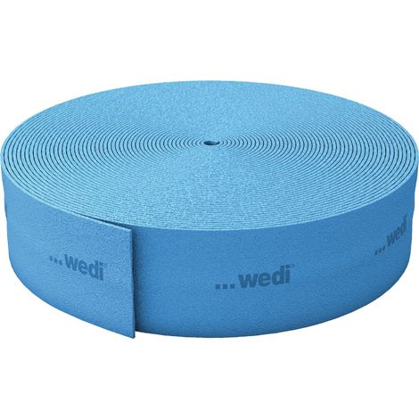 Wedi – Bande de désolidarisation acoustique 150 mm x 25 m – Épaisseur 5 mm – Isolation phonique pour chantiers humides