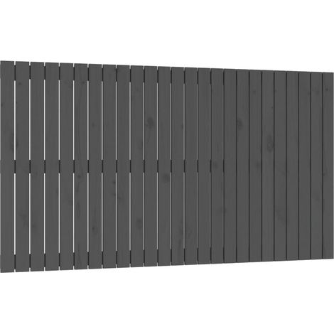 Wand-Kopfteil Grau 159,5x3x90 cm Massivholz Kiefer vidaXL