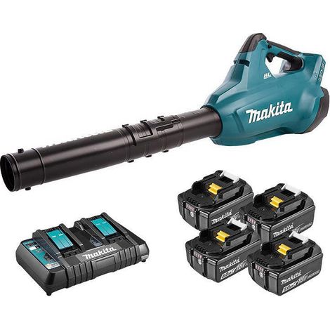Makita – Souffleur à batterie 36V – 13,3m³/h – Avec 4 batteries 18V 5Ah – Moteur Brushless pour performance accrue – Idéal pour chantiers exigeants (1/10)