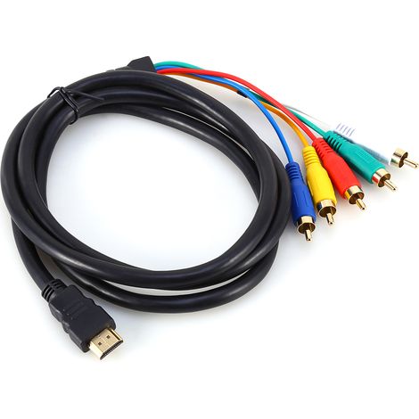 Câble Adaptateur HDMI Mâle vers 3 RCA AV Audio Vidéo 5M 1080P Haute Définition (1/5)