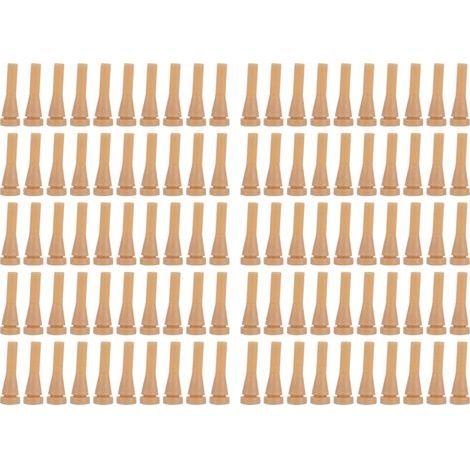 Lot de 100 bâtons d'épilation en caoutchouc pour plumeuse de volaille, remplacement pour canards, poulets, oies, rose jaunâtre (1/5)