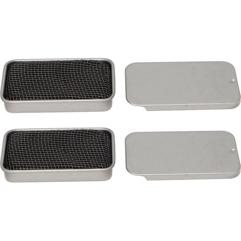 2 pièces Réchaud à Alcool Mini Portable et Anti-Vent pour Randonnée Camping Pique-nique BBQ Argenté (1/5)