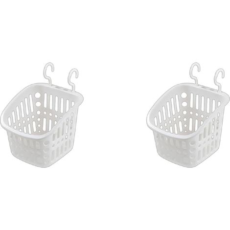 Aufbewahrungskorb mit Haken, stapelbar, für Zuhause, Küche, Wohnheim, Badezimmer, Kosmetik-Organizer, Korb mit Haken zum Aufhängen