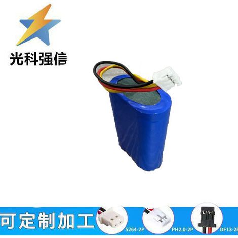 18650 lithium rechargeable battery, 6000mAh, 7.4V, high-power flashlight with cross-shaped cable, 2.54mAh capacity.