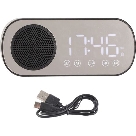 Radio Réveil Bluetooth avec Double Alarme, Enceinte Portable pour Cuisine, Équitation et Loisirs (1/5)