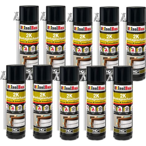 IsolBau Schiuma bicomponente per montaggio Montageschaum 2K 10 x 400 ml (1/5)