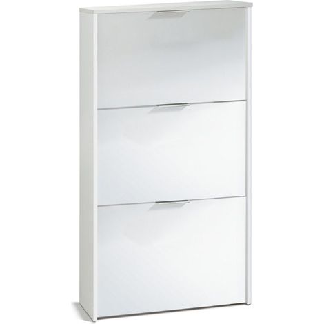 Meuble à chaussures - JUANIO - 1248-2303 - 3 portes - Blanc brillant - 18 paires