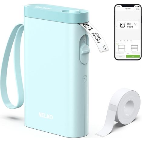 Étiqueteuse à ruban, imprimante Bluetooth portable P21, mini-étiqueteuse sans fil portable avec plusieurs modèles pour organiser le stockage, codes-barres (1/5)