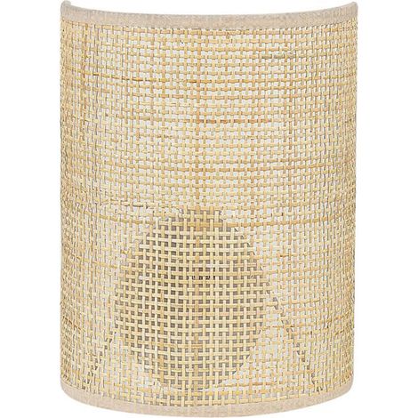 Lámpara de pared de ratán natural 25 cm luz sala de estar dormitorio Demitrie