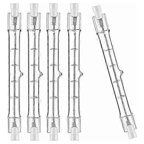 Pair Lot de 10 ampoules halogènes R7S, 118 mm, 300 W, 230 V, tige halogène R7S, 118 mm, ampoule halogène R7S, tige halogène à intensité variable.