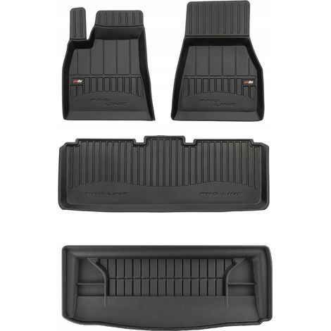 Juego de alfombrillas de goma 3D para Tesla Model S desde 2012-