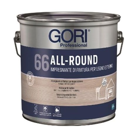 GORI 66 ALL-ROUND - 7806 Castagno 5 L - Impregnante di finitura per legno esterno (1/2)