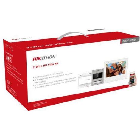 Citofono Hikvision DS-KIS704EY-ACW2 schermo 7 pollici fotocamera 2 MP (1/4)