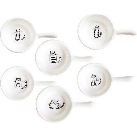 Lot de 6 coupelles à sauce en céramique