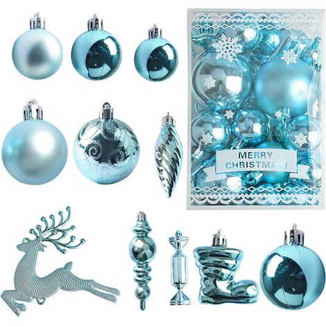 Boule De Noel - Decoration De Noel En Plastique - Pour Sapin De Noel Maison Mariage Fete - Lot De 30 (1/5)