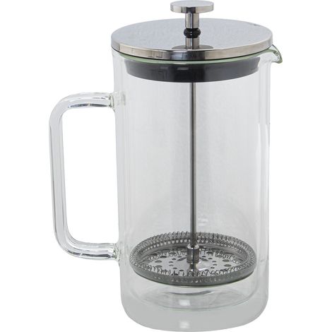 Cafetière à piston 1000Ml Double verre/acier inoxydable 10.5X16X22.5 Cm verre Borosi (1/5)
