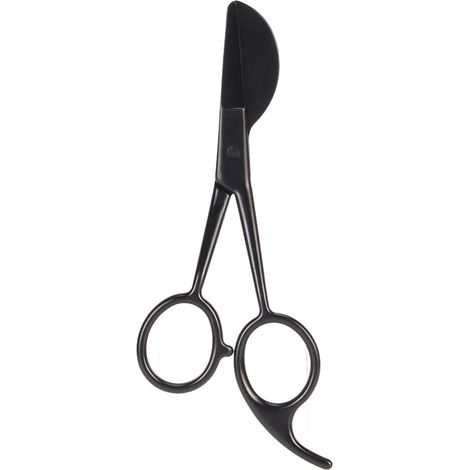Ciseaux à lame en bec de canard, acier inoxydable, poignée ergonomique, cisailles pour tapis et applique, couleur noire (1/5)