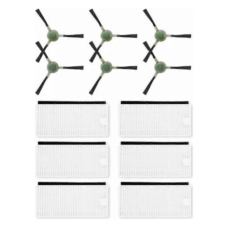 NALOOKAMIC Pièces détachées pour aspirateurs robots Lefant M201, U180 / OKP Life K8 / MyGenie H20 Wifi : brosse latérale et filtre HEPA. (1/4)