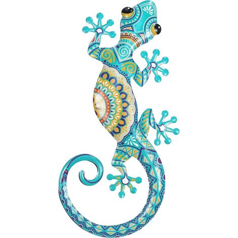 Signes Grimalt Wall Wall Lizard Jardin Ornement de mur de jardin vert - 1x30x13cm