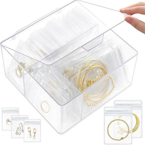 Schmuckkästchen aus Acryl, transparenter Organizer und Aufbewahrungsmöglichkeit für Schmuck (siehe Foto). (1/5)