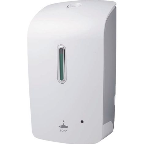 Automatischer Flüssigseifenspender - 1000 ml Fassungsvermögen - Weiß/Grau mit Schlüsselöffnung