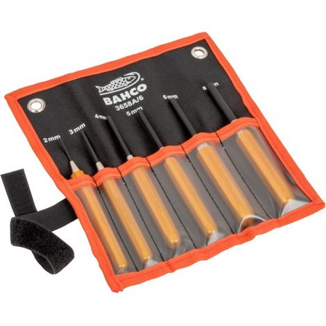 BAHCO - Jeu de chasse-goupilles gainés - 6 pcs/support en bois