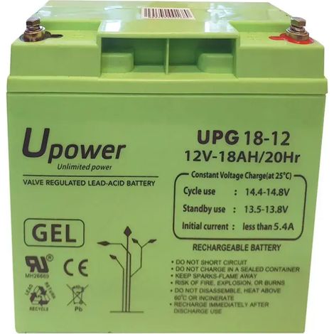 Batería GEL UPG18-12 de 18Ah