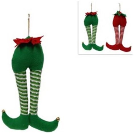 DECORAZIONE NATALIZIA DA APPENDERE, GAMBE A FORMA DI ELFO, 39X29CM, COLORE ASSORTITO, NATALE, ADDOBBI DI NATALE